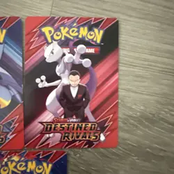 Destined Rivals Build Battle Trainer Tip Cards (3) - Mewtwo, garchomp, ho-oh - Image 3
