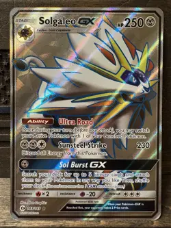 Solgaleo GX 143/149 Sun & Moon Base Full Art Ultra Rare Holo Pokemon Card NM - Image 1