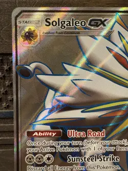 Solgaleo GX 143/149 Sun & Moon Base Full Art Ultra Rare Holo Pokemon Card NM - Image 2