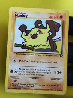 MANKEY - 61/82 - Team Rocket - Pokemon Card - Image 1