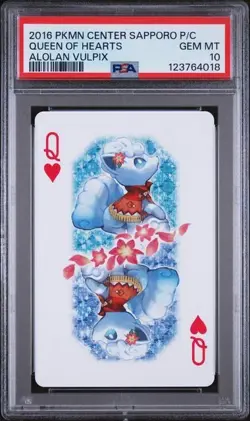 PSA 10 GEM MINT 2016 POKEMON CENTER SAPPORO PLAYING CARDS ALOLAN VULPIX - Image 1