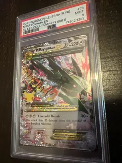 Pokemon 2021 Celebrations Classic Collection M Mega Rayquaza EX Card #76 PSA 9 - Image 1