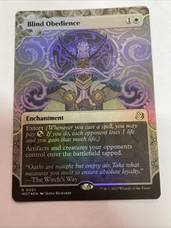 Blind Obedience Wilds of Eldraine: Enchanting Tales Foil #1 Rare - Image 1