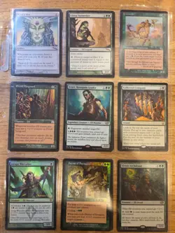 MtG 18x Mono Green Elf Commander foils & promos collected company - Image 1