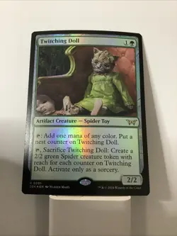 MTG DSK: Twitching Doll (Artifact Creature Spider Toy) Regular Rare 0201 Foil - Image 1