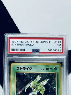 Pokemon - Scyther Holo #123 - 1997 Japanese Jungle - PSA 7 - Image 2