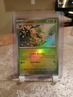 Pokemon TCG Leafeon Master Ball Holo Prismatic Evolutions 005/131 - Image 1