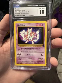 CGC 10 GEM MINT Mewtwo # 3 WB Movie WOTC Black Star PROMO - Scuffs on slab - Image 1
