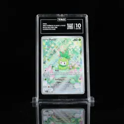 TAG GEM MINT 10 Petilil Illustration Rare #091/086 2025 Pokemon SV Black Bolt EN - Image 1