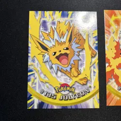 2000 Topps Pokemon TV Animation Edition Non Holo #135 Jolteon | #136 Flareon - Image 3