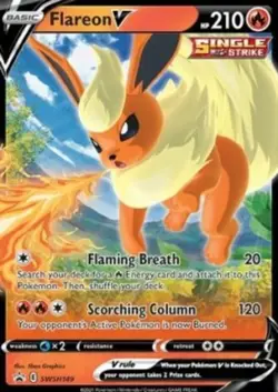 MP Pokemon Flareon V - SWSH149 - SWSH Black Star Promos Moderately Played - Image 1