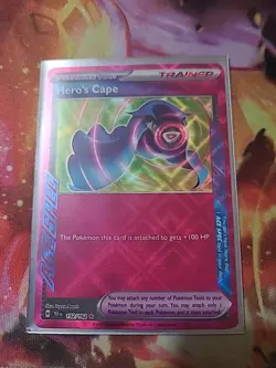 HERO'S CAPE Rare Pink Holo: Pokemon Temporal Forces 152/162 Sv05 - Image 1