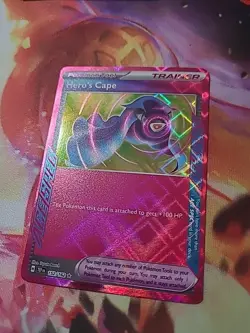HERO'S CAPE Rare Pink Holo: Pokemon Temporal Forces 152/162 Sv05 - Image 2
