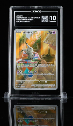 2024 Pokemon Paldean Fates MIMIKYU #75 Black Star Paldean Fates ETB Promo TAG 10 - Image 1