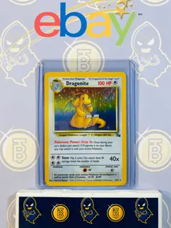 Dragonite 4/62 HP Played Fossil Set 1999 Pokemon Card Holo Rare Holofoil - Image 1
