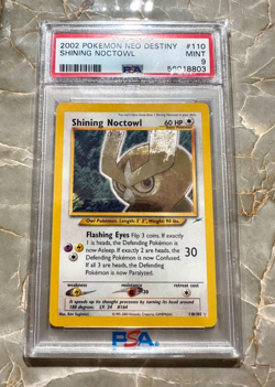 2002 Pokemon Shining Noctowl Neo Destiny 110 PSA 9 Revelation - Image 1