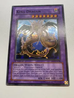 Yu-Gi-Oh! KING DRAGUN Super Rare 1st Edition FET-EN036 HP - Image 1