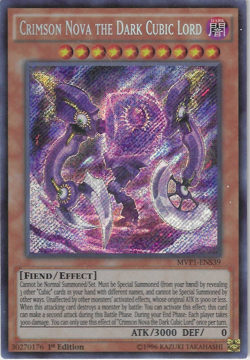 Crimson Nova the Dark Cubic Lord MVP1-ENS39 Secret Rare 1st NM Yugioh DNA GAMES - Image 1