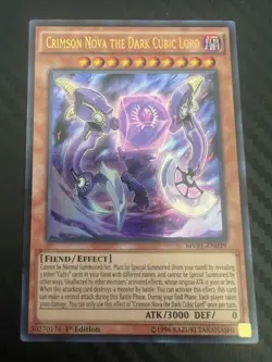 Yugioh Crimson Nova the Dark Cubic Lord MVP1-EN039 Ultra Rare 1st Edition VLP - Image 1