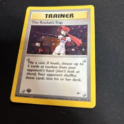 Pokemon Card - The Rocket’s Trap 19/132 Gym Heroes 2000 1st Edition w/ SWIRL 💫 - Image 3