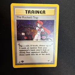 Pokemon Card - The Rocket’s Trap 19/132 Gym Heroes 2000 1st Edition w/ SWIRL 💫 - Image 5