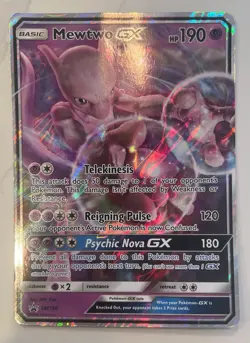 2 Mewtwo Jumbo Cards GX And V-UNION Barely Used Good Condition Pokemon PROMOS. - Image 3