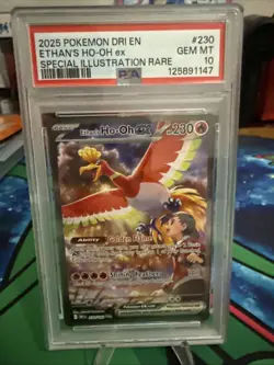 Pokemon TCG Ethans Ho-Oh EX Card 230/182 Sir Destined Rivals PSA 10 - Image 1