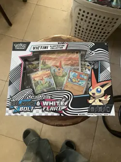 Pokemon SCARLET VIOLET BLACK BOLT & WHITE FLARE VICTINI ILLUSTRATION COLLECTION - Image 1
