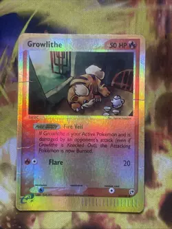 Growlithe 65/100 EX Sandstorm Reverse Holo Foil E Series Pokemon Card PL - Image 1