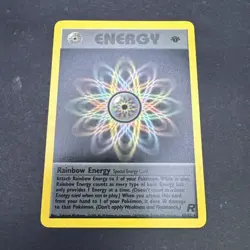 Rainbow Energy 80/82 Rare 1st Edition Team Rocket Pokemon Card - Image 1