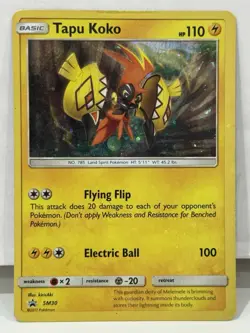 Tapu Koko SM30 Sun & Moon Black Star Promo - Holo - Pokemon Card LP - Image 1