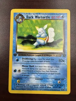 Pokemon Card - Dark Wartortle Team Rocket 1st Edition 46/82 Uncommon LP+/NM- - Image 1