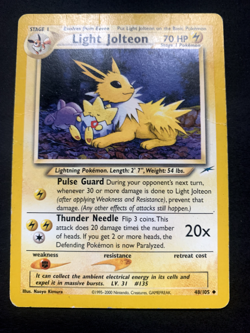 Pokemon Card - Light Jolteon Neo Destiny 48/105 Uncommon, LP - Image 1