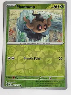 Phantump #11/197 SV Obsidian Flames Reverse Holo Common Pokemon 2023 TCG Card - Image 1
