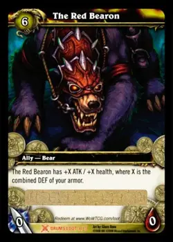 WoW TCG Loot Card - The Red Bearon - Unused/Unscratched - Image 1