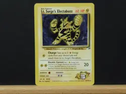 LT. SURGE'S ELECTABUZZ #27/132 Gym Heroes Rare Pokemon Gaming Card WOTC Electric - Image 1