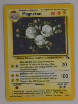 Pokemon Card Magneton Holo Fossil 1999 11/62 NM - Image 1