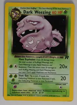 Pokemon Card Dark Weezing Holo Team Rocket 2000 14/82 LP - Image 1