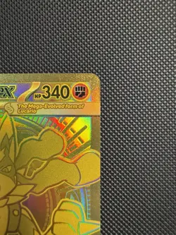 Mega Lucario EX 188/132 Mega Evolution Hyper Rare Gold Card Pokemon TCG - Image 3