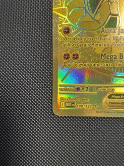 Mega Lucario EX 188/132 Mega Evolution Hyper Rare Gold Card Pokemon TCG - Image 5