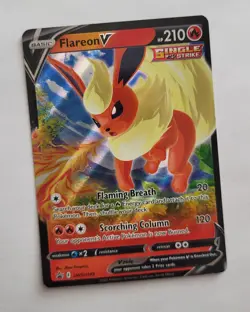 Pokemon Flareon V SWSH149 Black Star Promo 2021 Holo Full Art TCG Card ENG - Image 1