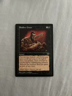 Shallow Grave Mirage MTG Magic The Gathering Card LP - Image 1