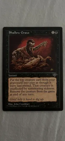 Shallow Grave Mirage MTG Magic The Gathering Card LP - Image 3