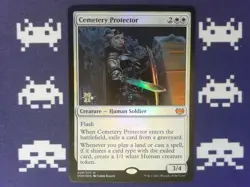 Foil Cemetery Protector Innistrad: Crimson Vow Promo- Magic the Gathering White - Image 1