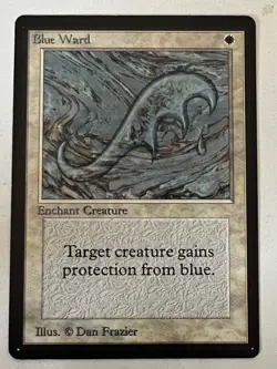 Magic the Gathering MTG Beta Blue Ward NM (Beta Bob) - Image 1