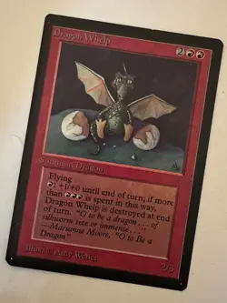 Magic the Gathering MTG Beta Dragon Whelp NM (Beta Bob) - Image 1