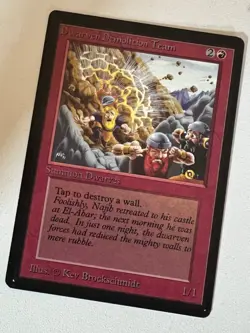 Magic the Gathering MTG Beta Dwarven Demolition Team NM (Beta Bob) - Image 1