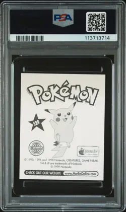 PSA 9 MINT 1999 MERLIN POKEMON S29 ASH & PIKACHU-PRISM - Image 2