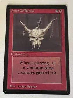 Magic the Gathering MTG Beta Orcish Oriflamme NM (Beta Bob) - Image 1