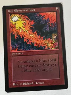Magic the Gathering MTG Beta Red Elemental Blast NM (Beta Bob) - Image 1